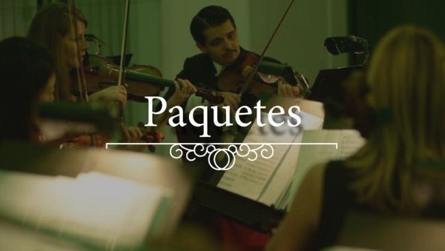 Una imagen de los instrumentos de arco, hojas de música y otros solistas de la orquesta del Palacio Schönbrunn